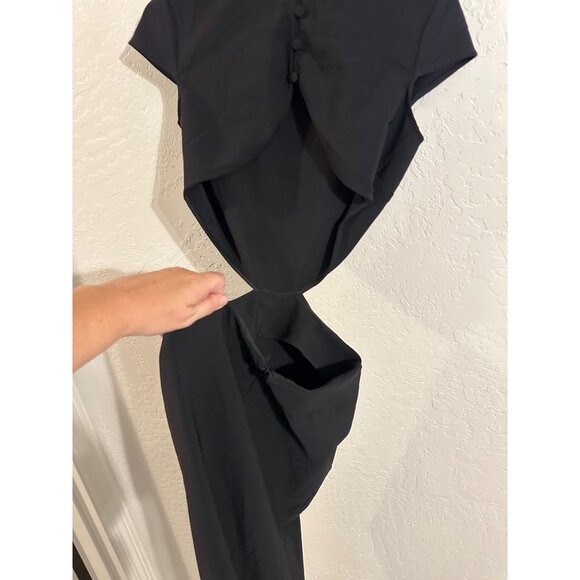 Lulus Black Conversation Piece Cutout Slit Maxi Dress - Picture 11 of 12